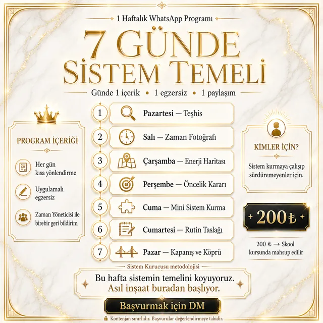 7 Günde Sistem Temeli