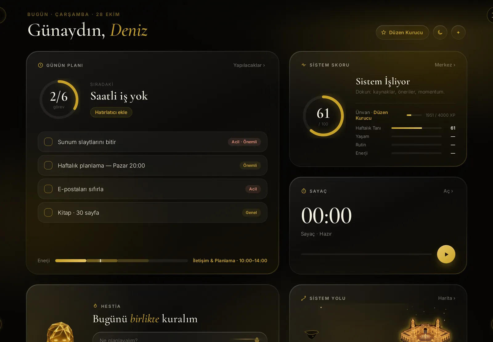 Bugün ekranı