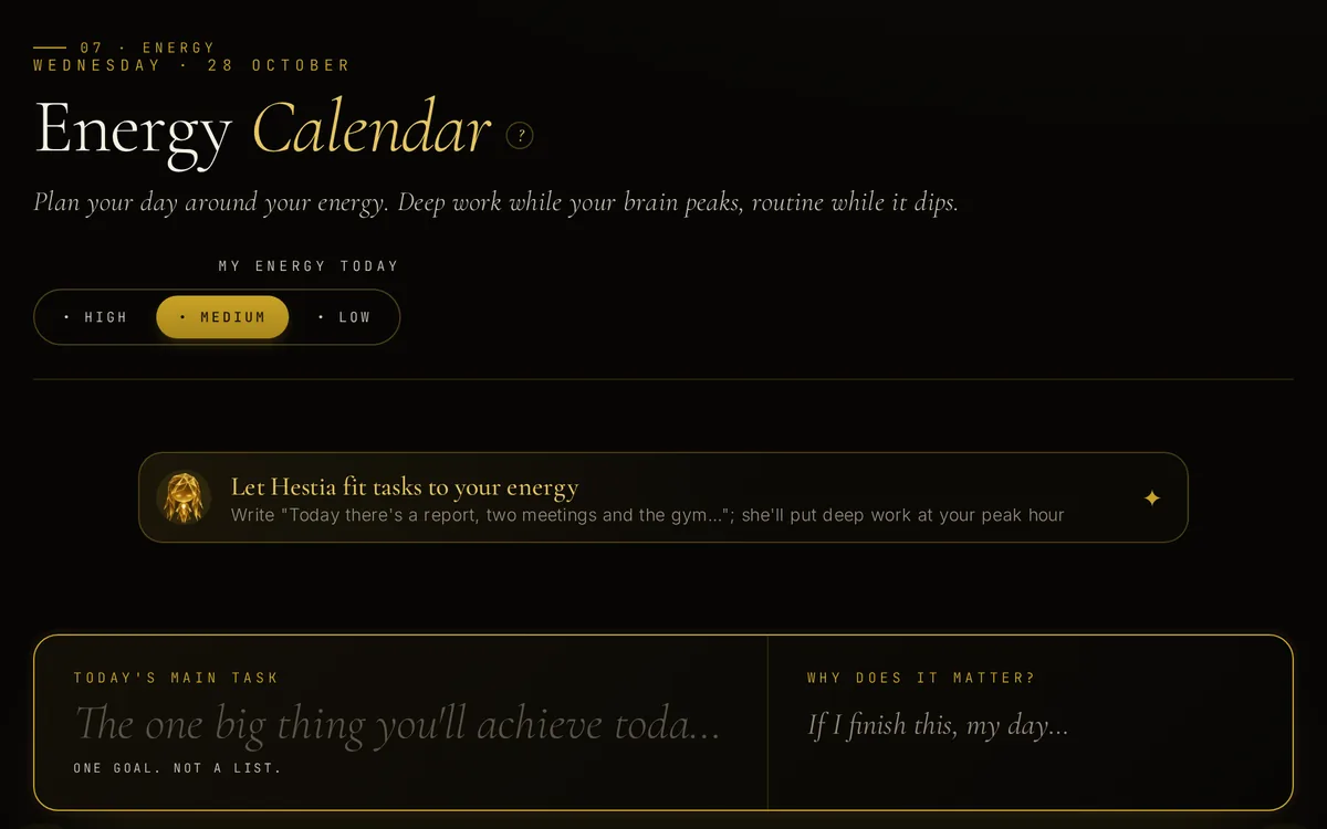 Energy Calendar